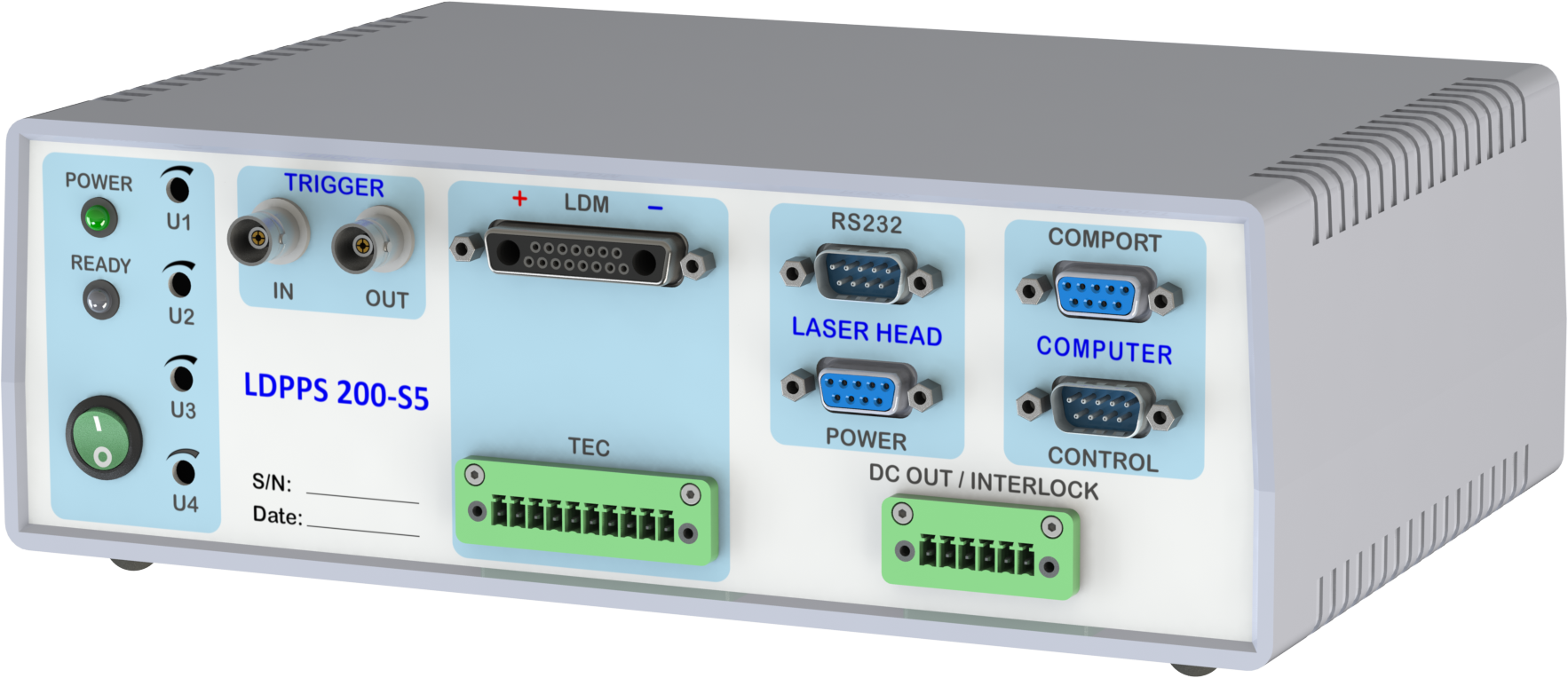 LDPPS: OEM Laser diode pump power supply with 2 independent thermoelectric controllers. Acts as a source of diode pumping in pulsed & continuous operation modes. Controlled from a PC via VLC software. Buy online at https://teo.technology!