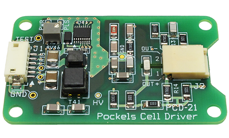 PCD-21: OEM Pockels cell driver. For cavity dumping, pulse picking in solid-state lasers. Provides HV trapezoidal pulses. Compact design & light weight. Buy online at https://teo.technology!